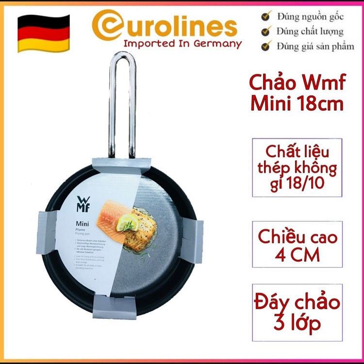 [Mã LIFE1404ALL giảm 10% đơn 50K] Chảo chống dính WMF mini 18cm [Nhập Đức - Chất liệu thép không gỉ cao cấp 18/10]