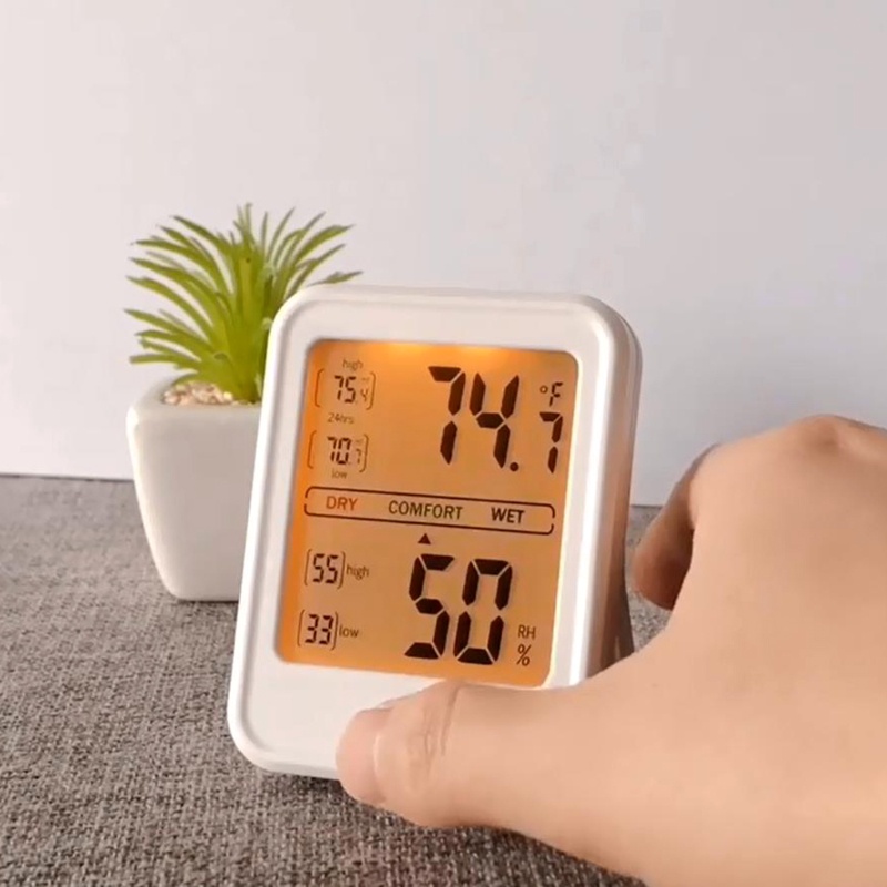 Máy Đo Độ Ẩm Không Khí Trong Nhà Hiển Thị Nhiệt Độ Màn Hình Kỹ Thuật Số