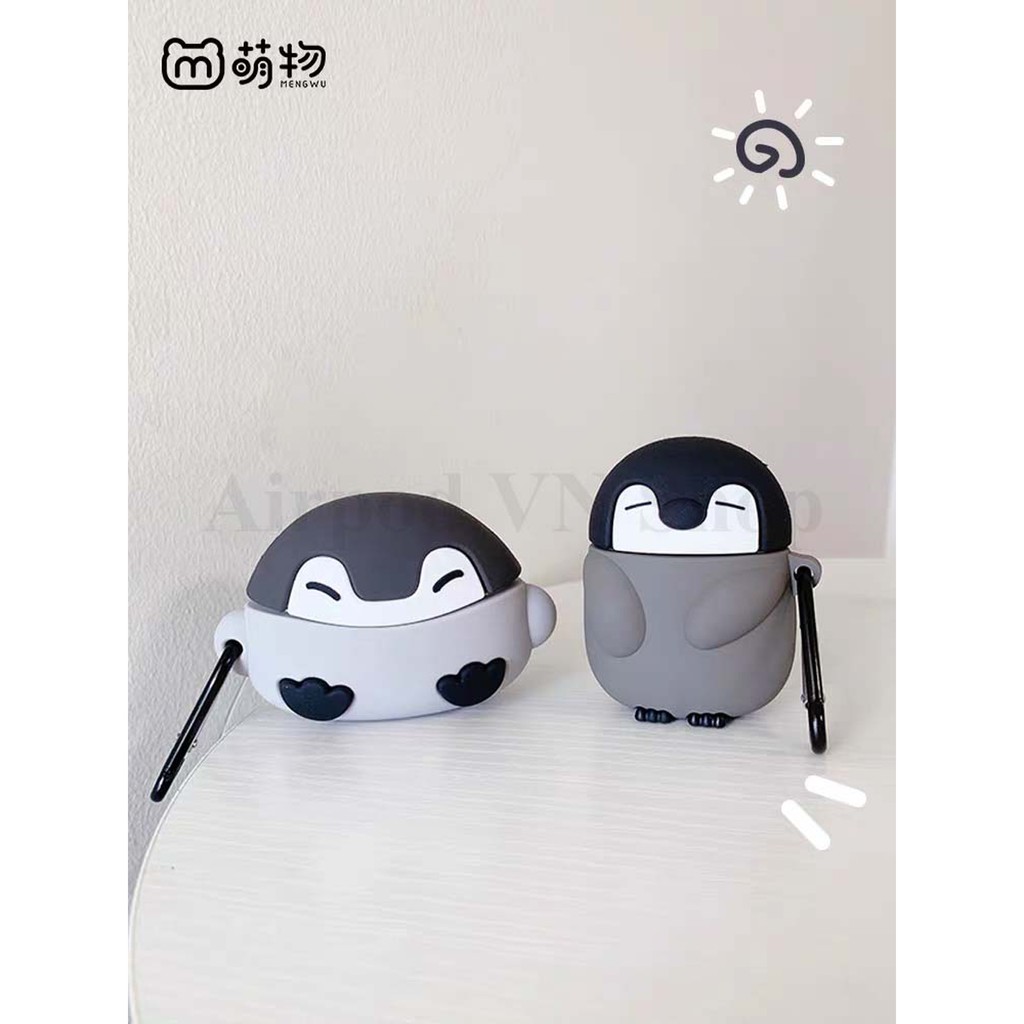 Ốp Airpods 1-2, Airpods Pro chim cách cụt silicon 3D cao cấp