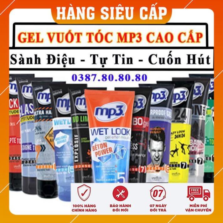 [ FreeShip - CAO CẤP ] Keo vuốt tóc nam tạo phồng giữ nếp cao cấp/ Gel vuốt tóc MP3 pháp không bết dính, giữ nếp 24h