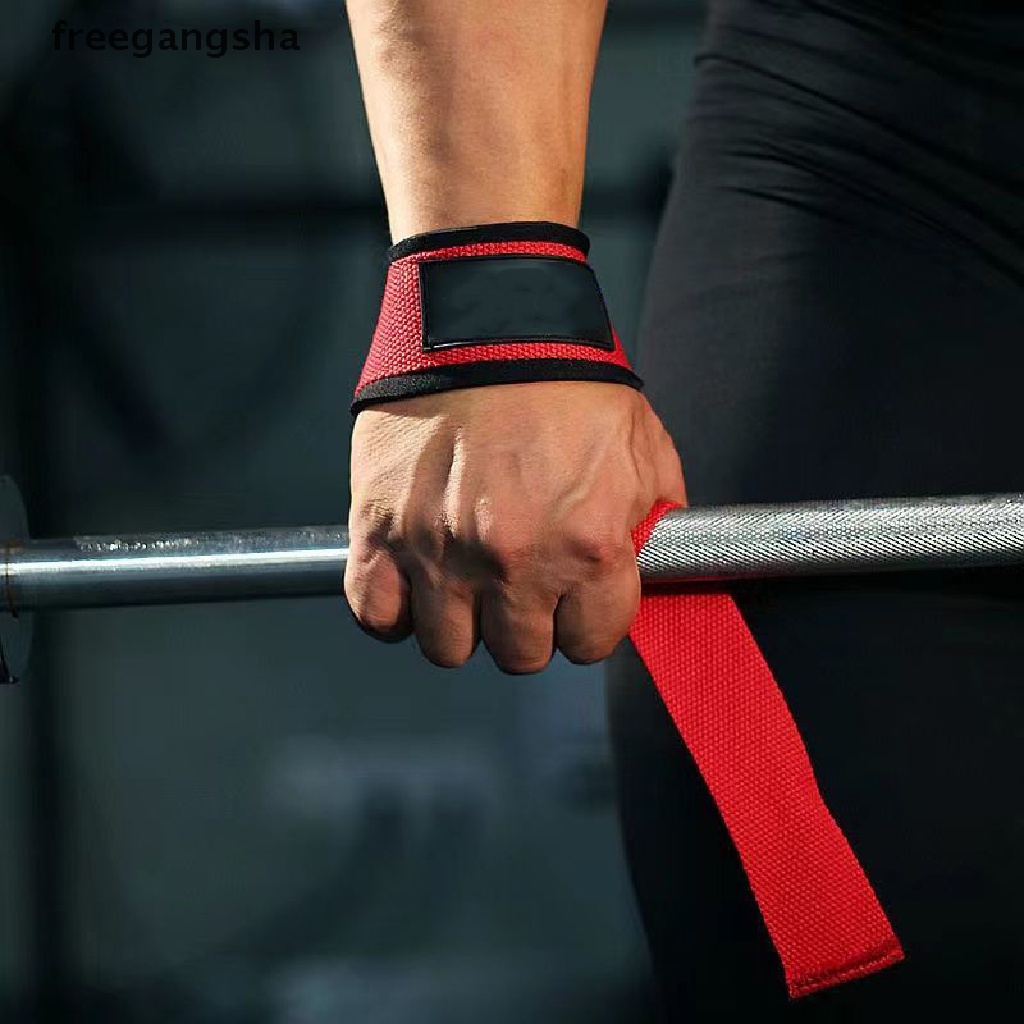 [FREG] 1Pair Gym Lifting Straps Fitness gloves Anti-slip Hand Wraps Wrist Strap Support FDH