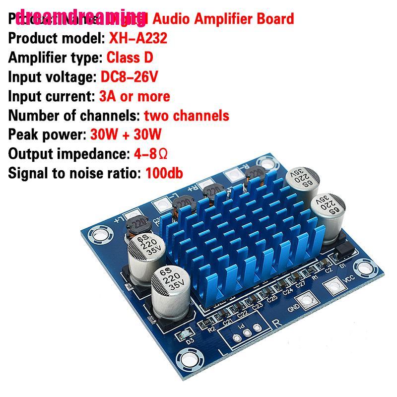 Bảng Mạch Khuếch Đại Âm Thanh Kỹ Thuật Số Tpa3110 XH-A232 30W + 30W 2.