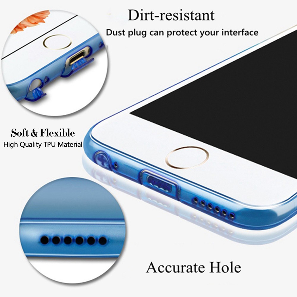 Ốp lưng TPU siêu mỏng màu gradient cho điện thoại iPhone 12 11 Pro XS Max 6 7 8 Plus SE 2020 12 Mini | BigBuy360 - bigbuy360.vn