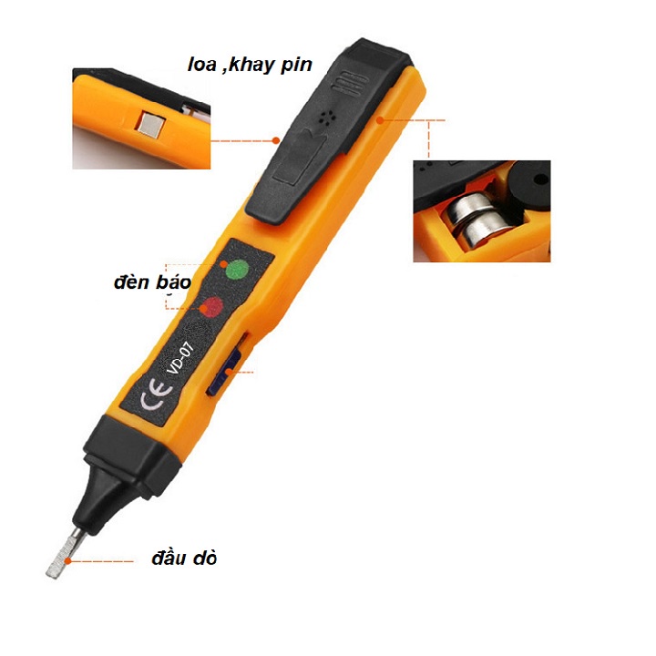 VÍT THỬ ĐIỆN KHÔNG TIẾP XÚC ÂM BÁO THÔNG MINH - 811