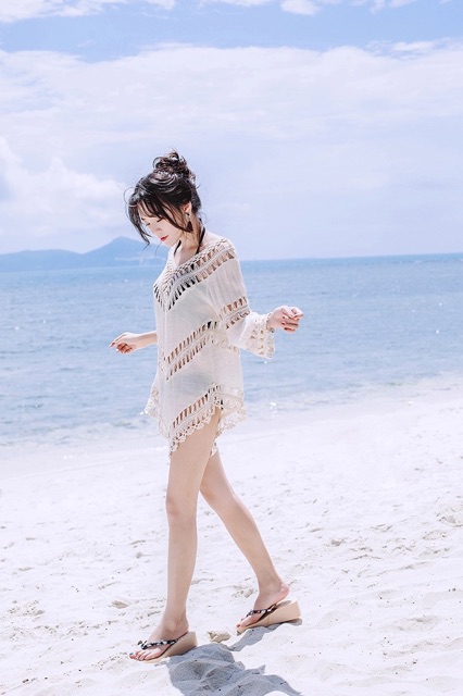 Áo choàng/ áo khoác lưới đi biển | BigBuy360 - bigbuy360.vn