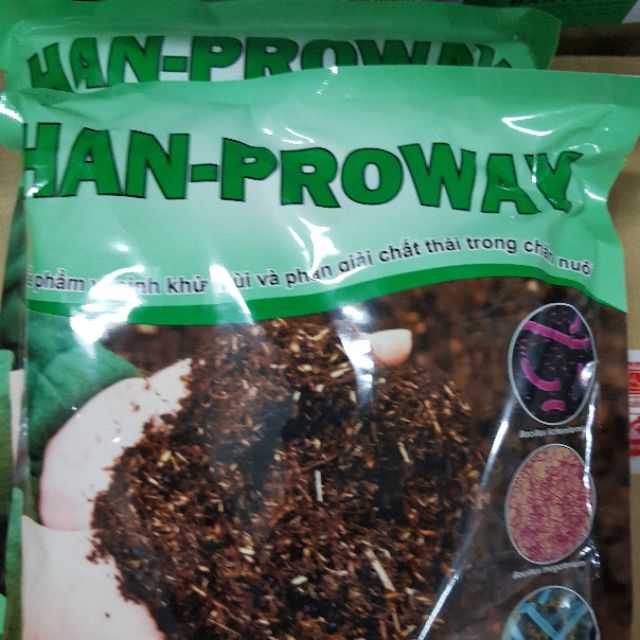 MEN VI SINH Han pro way khử mùi chuồng trại đất nèn gói 1kg tiết kiệm