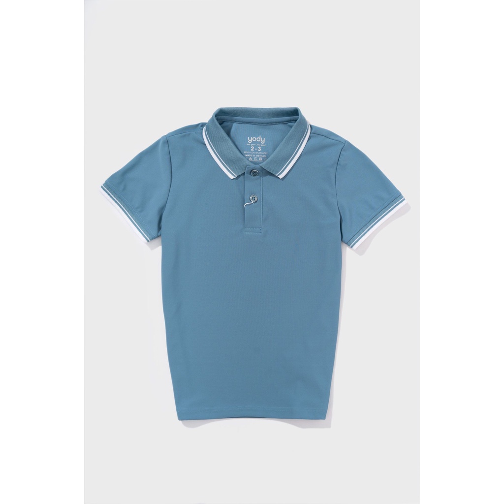 Áo Polo trẻ em airy cool bo kẻ YODY chính hãng - KID3072