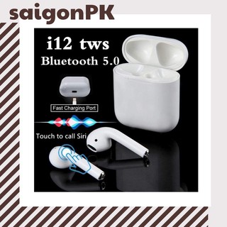 Tai Nghe bluetooth i12 thế hệ mới - Tai nghe không dây- Dùng nhiều dòng điện thoại