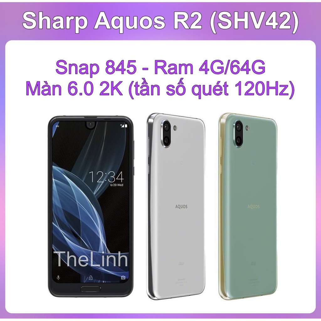 [Mã 2611DIENTU500K hoàn 7% đơn 300K] Điện thoại Sharp Aquos R2 - Snap 845 Màn tần số quét 120Hz