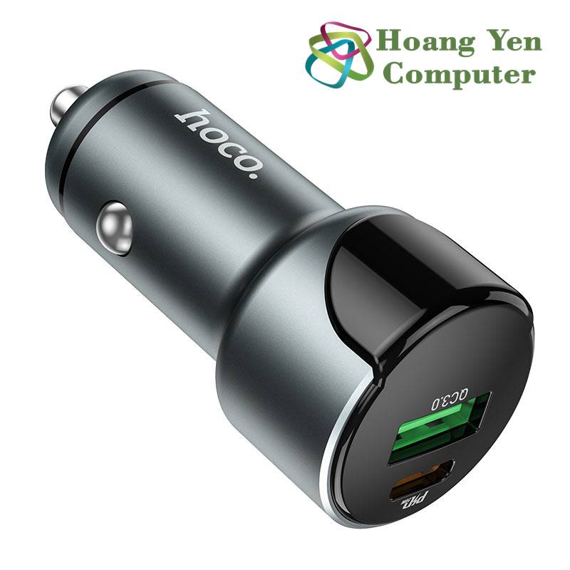 Cốc Sạc Nhanh Xe Hơi Hoco Z42  - BH 1 Năm Chính Hãng - Hoàng Yến Computer
