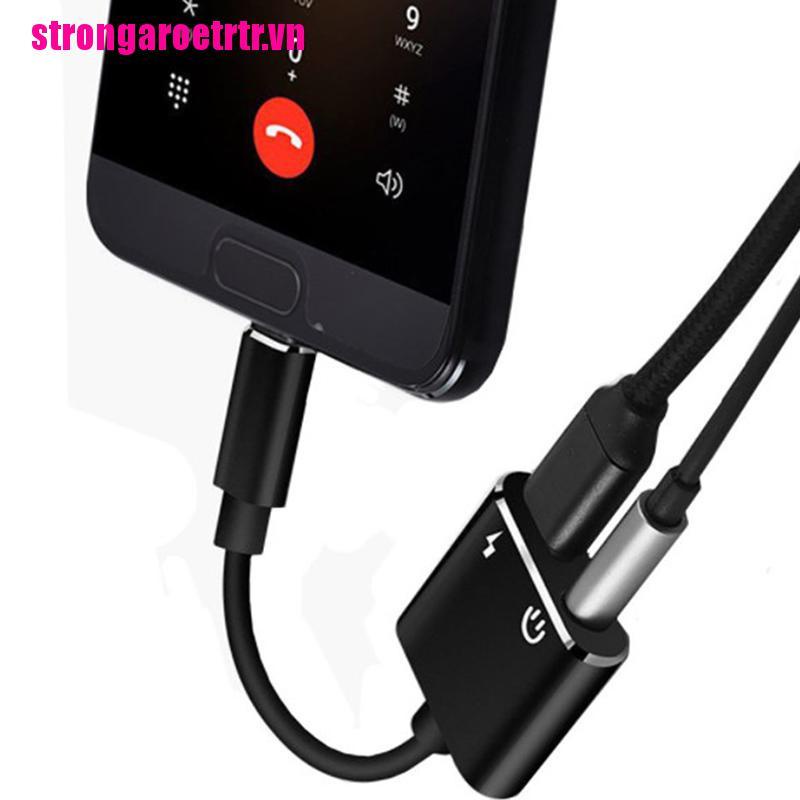 Giắc cắm chuyển đổi 2 trong 1 type-c sang 3.5mm AUX chuyên dụng