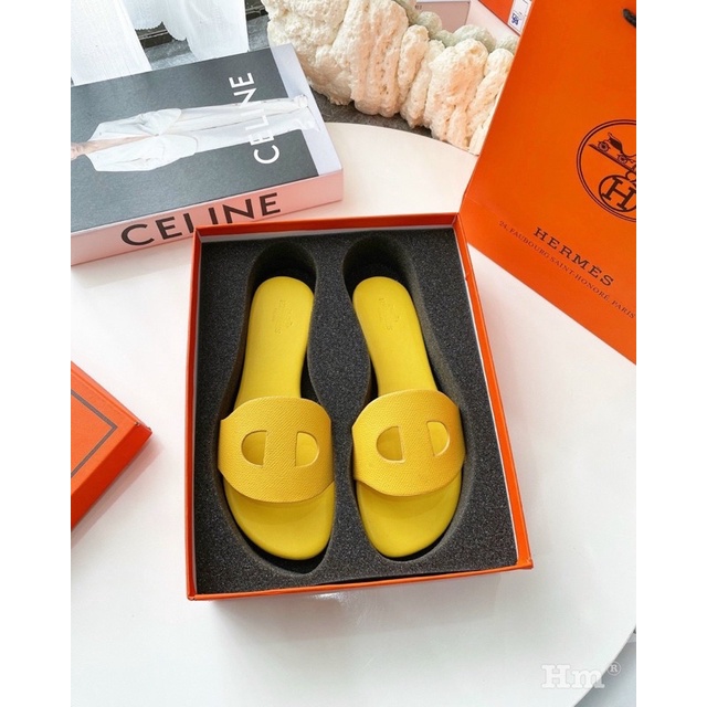 Dép lê Hm mũi lợn da mịn fullbox