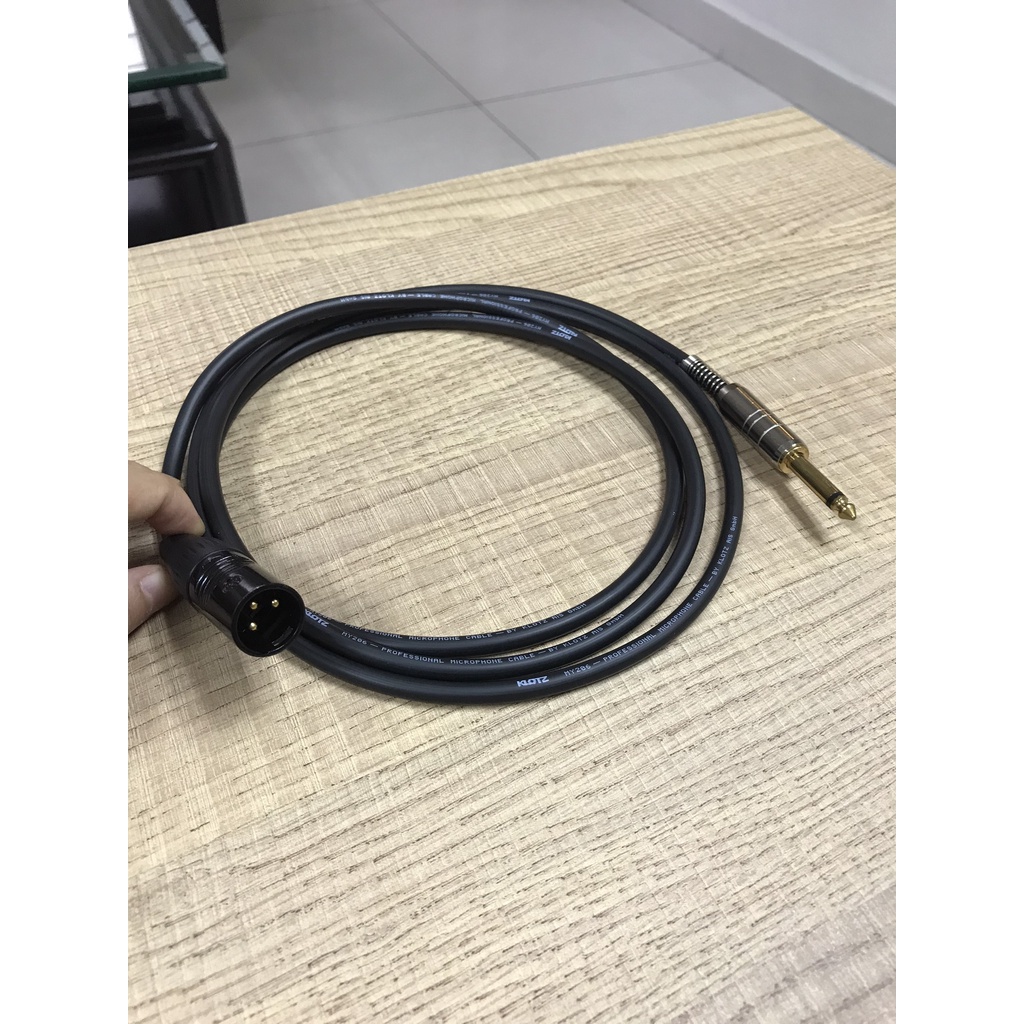 Dây tín hiệu MY 206 Klotz của Đức nối Jack 6 ly với canon độ dài tùy chọn
