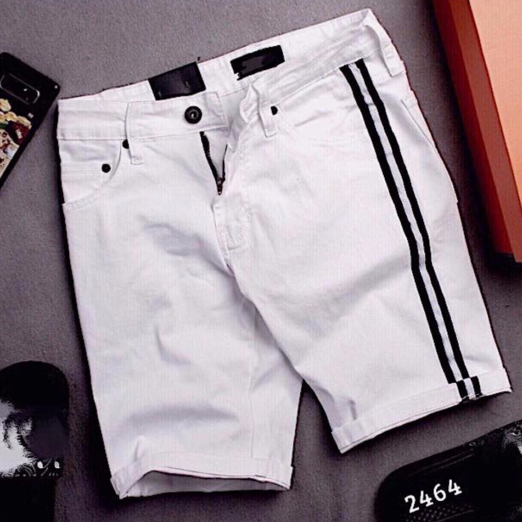 Quần short jean nam DSQ đen rách co dãn phối ICON chất bò form ôm dáng body cao cấp AHFASHION | BigBuy360 - bigbuy360.vn