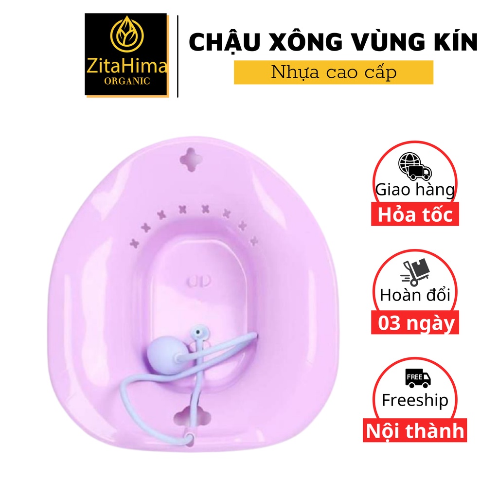 Chậu Xông Hơi Vùng Kín Nhựa Cao Cấp ZitaHima Có Vòi Xịt