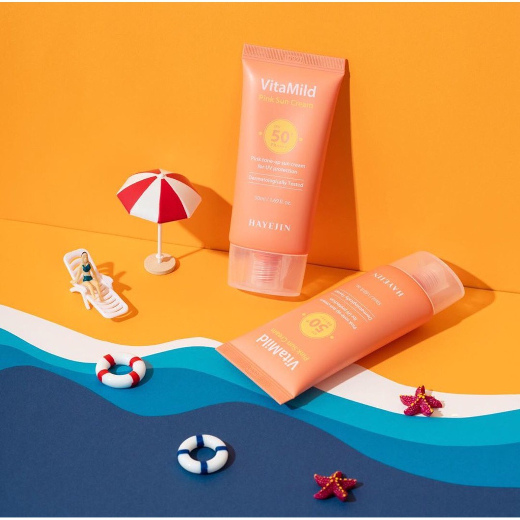 [Date: 23/07/2022] Kem Chống Nắng Hayejin Vitamild Pink Sun Cream Spf50+ Pa++++