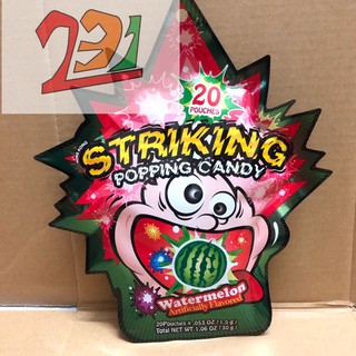 Túi Kẹo Nổ Striking Popping Hương Dưa Hấu 30g