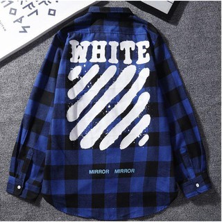 Áo flannel OFF WHITE spray