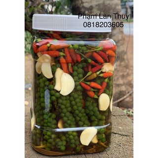 Tiêu Xanh ngâm nước mắm 1kg/ hũ dặ sản Daklak