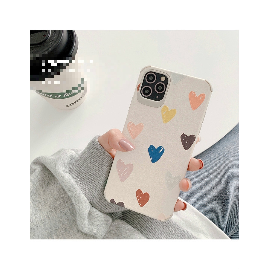 Ốp Điện Thoại Mềm Họa Tiết Trái Tim Cho Iphone 11pro / Max X Xs Xr Se 7 8plus | BigBuy360 - bigbuy360.vn