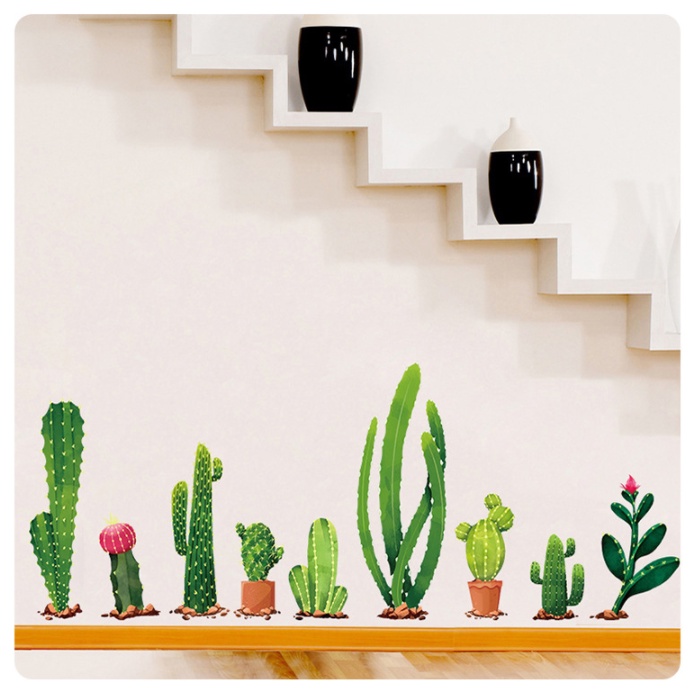 Decal trang trí tường - Xương Rồng Nhiều mẫu khác nhau