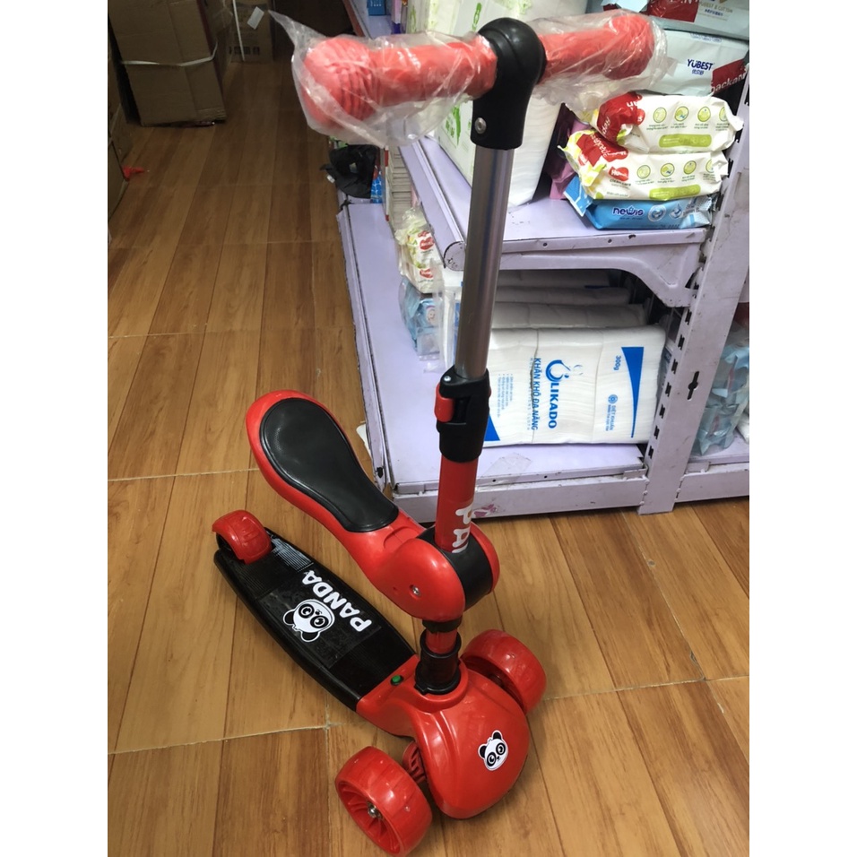 Xe trượt Scooter Gấu trúc - Panda cho trẻ em 2-6 tuổi (có nhạc và đèn)