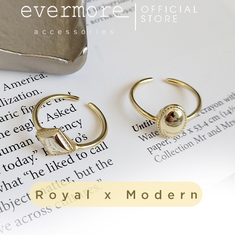 Nhẫn bạc EVERMORE, nhẫn bạc 925 Royal đa phong cách hiện đại, minimalism - N044