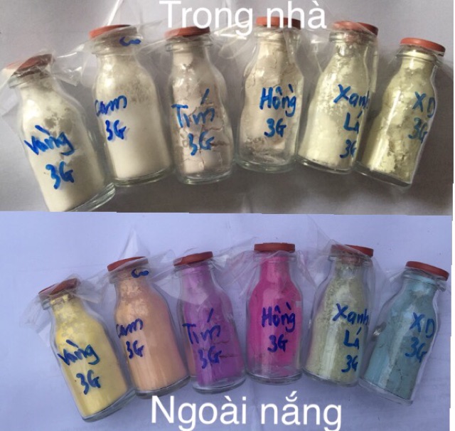 Bột biến quang đổi màu dưới nắng gói 3 gr tặng kèm dầu bóng