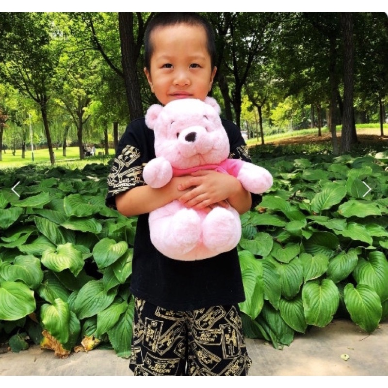 Thú nhồi bông gấu Pooh hồng size to 45-50cm