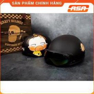 COMBO NÓN QUỲNH AKA + KÍNH UV - ASA HELMETS