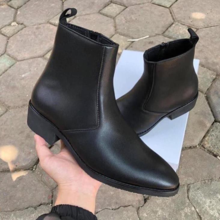 [Tăng chiều cao] 4.5cm Heels Boots, Zipper Chelsea Boots [Sale]