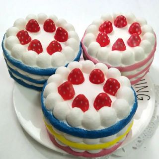 Squishy dâu size lớn , bánh 6 dâu ,hamger