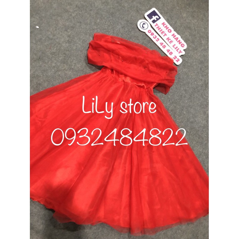 ẢNH VÀ VIDEO THẬT 1000% _ ĐẦM CÔNG CHÚA TRỄ VAI ĐÍNH CƯỜM