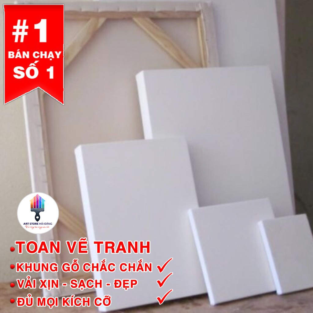 Toan vẽ tranh 25x25cm ( khung bố, canvas)<3 toan vẽ tranh sơn dầu, acrylic<3 vải sạch đẹp <3 khung gỗ chắc chắn