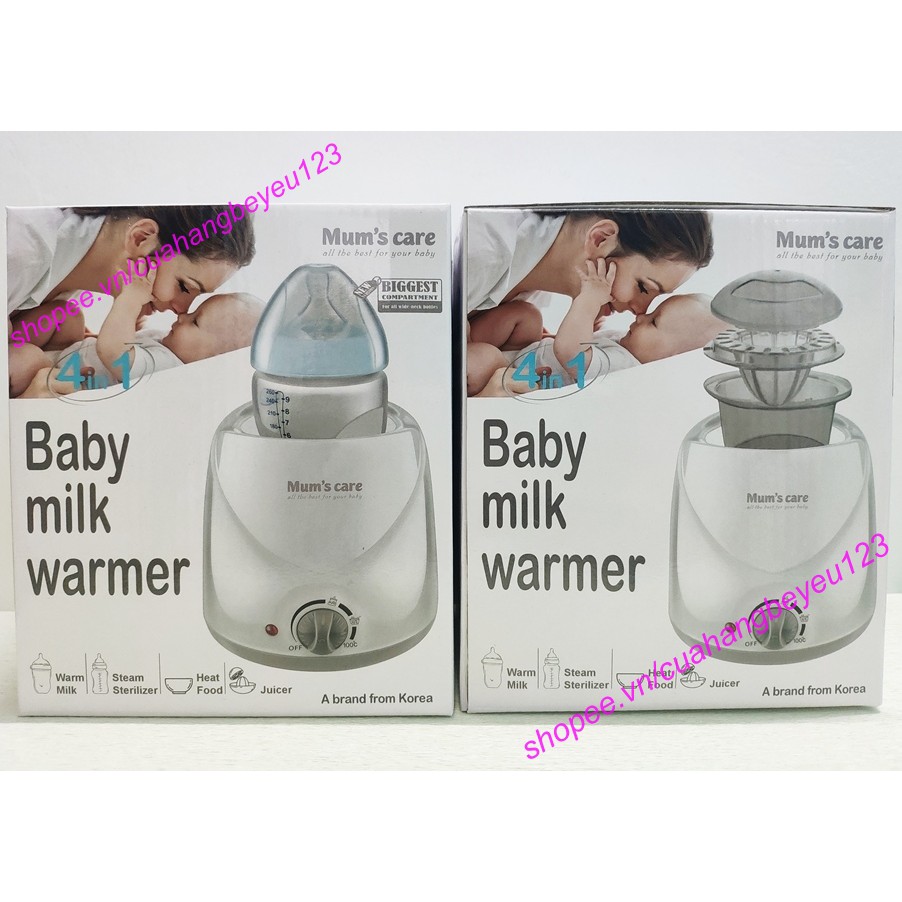 (BH 24 THÁNG) Máy hâm sữa và Tiệt trùng bình sữa 4 chức năng Mum's Care MC7002 - Tốt hơn Fatzbaby FB3002SL FB3027S