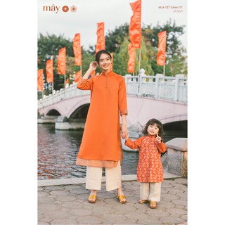 Áo Dài Giao Thừa Cam