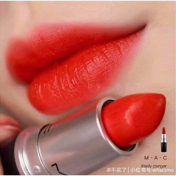 CHÍNH HÃNG- Son MAC Matte Lipstick màu đỏ cam 607 Lady Danger