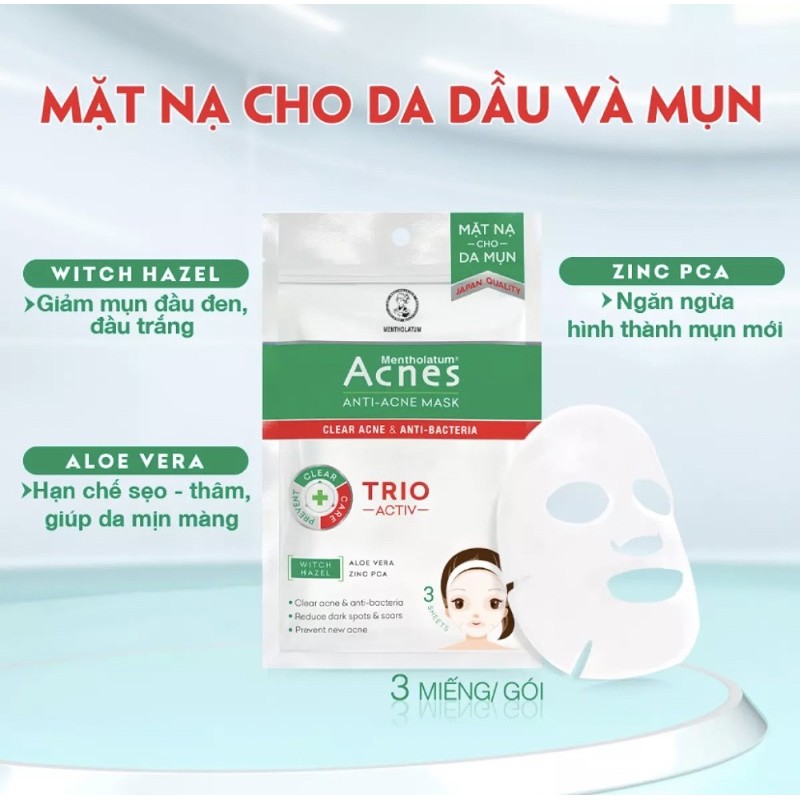 Mặt nạ cho da mụn - Acnes Anti Acne Mask