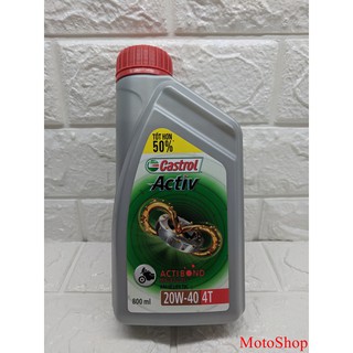 Nhớt Castrol Activ 20W-40 0.8L - Chính Hãng