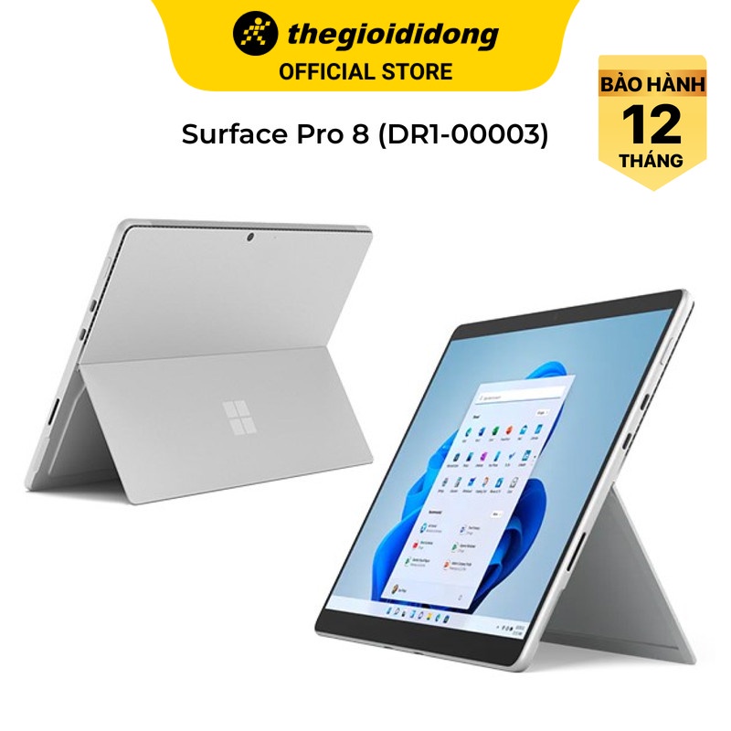 Laptop Microsoft Surface Pro 8 i5 1135G7/8GB/256GB/13"/Touch/120Hz/Win11/(DR1-00003)/Xám - Hàng chính hãng
