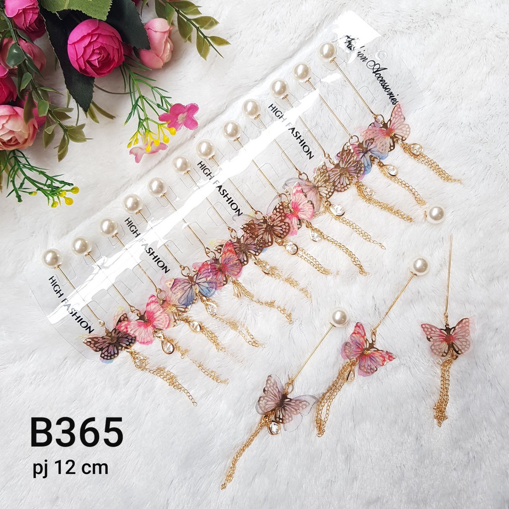 Kẹp ngọc trai bướm B365