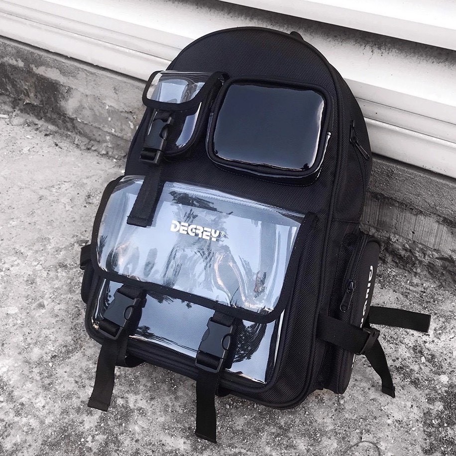 Balo Degrey Basic Black Backpack | Hàng chuẩn 1:1 | Chống nước 80-90% ( Tặng Stickers + Giấy Thơm)