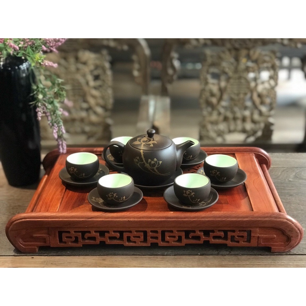 Bộ ấm chén Bát tràng, Trang xanh, Trăng vàng, Sao xanh, Sao vàng [HÀNG CAO CẤP XUẤT NHẬT],TÁCH TRÀ ĐẠO PHONG CÁCH NHẬT