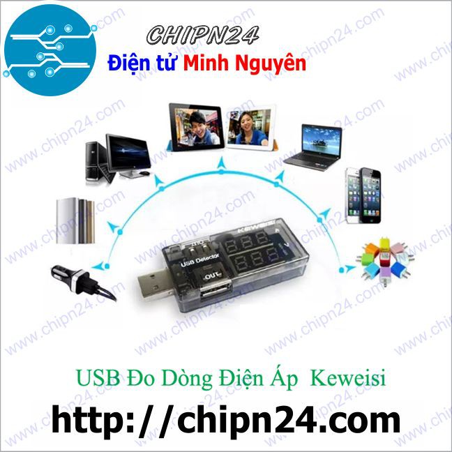 Thiết bị Đo dòng áp cổng USB V2 (2 Màn hình)