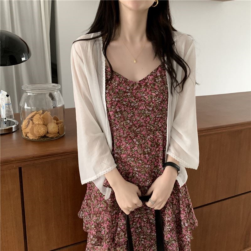 Áo Cardigan Voan Lụa Mỏng Khoác Ngoài Cho Nữ Cực Xinh Nữ Tính TOTICHAN AK10
