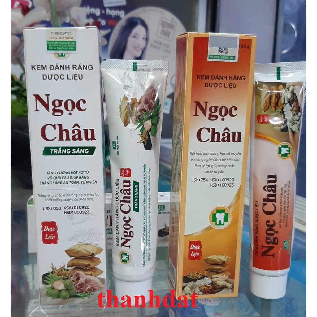 Kem đánh răng ngọc châu tube 100gr / ngọc châu trắng sáng