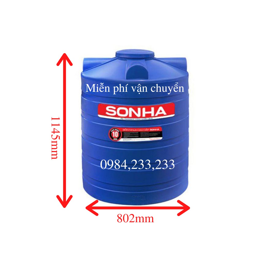 Bồn nhựa sơn hà 500 lít đứng bảo hành 10 năm