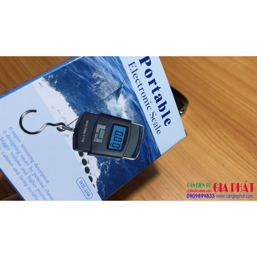 [FREE SHIP =&gt; 50K ] Cân mini xách tay WH-A08 50kg kèm pin