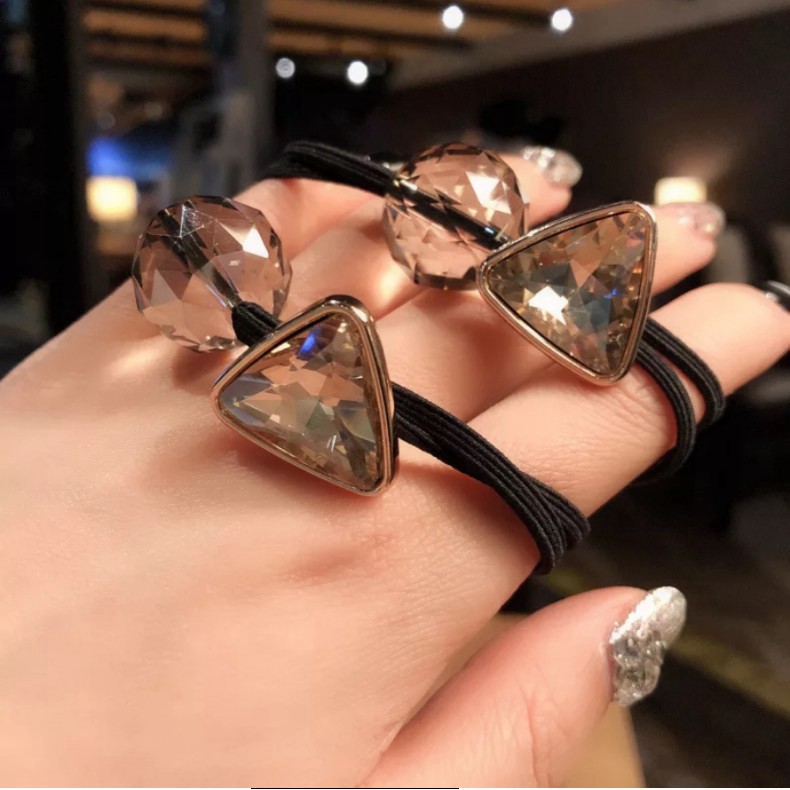 Dây buộc tóc đính đá hàn quốc giả kim cương cực kỳ sang trọng dành cho các quý cô