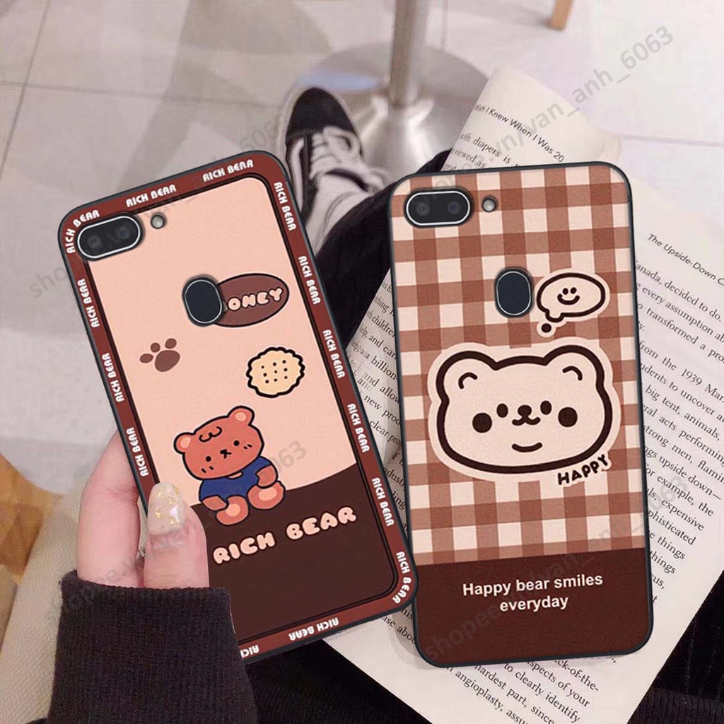 Ốp lưng Realme 1 / 2 in hình hoa, gấu rich bear nghệ thuật, thời trang